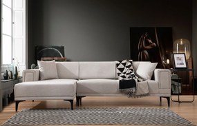 Sofá-cama de canto Horizon – Ecru – 140x250 cm