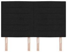 Cabeceira Linhas Design Preto 140 cm Tecido