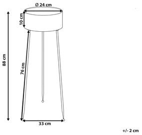 Suporte metálico para vasos preto 33 x 31 x 88 cm LEIKA Beliani