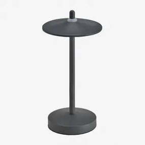 Lâmpada De Mesa Led Sem Fios Para Exterior Em Ferro Zuniga Cinza Grafito - Sklum
