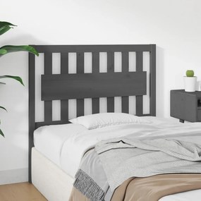 Cabeceira de cama 105,5x4x100 cm pinho maciço cinzento
