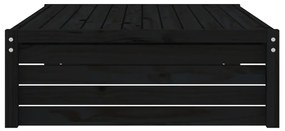 Apoio de pés para jardim 120x80 cm pinho maciço preto