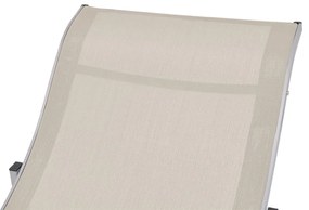 Espreguiçadeiras dobráveis 2 pcs textilene creme