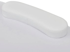 Mesa manicure dobrável com rodas, branca
