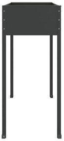 Vaso/floreira jardim 100,5x40,5x90 cm aço galvanizado antracite