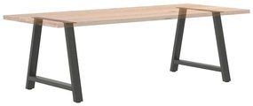Pés para mesa de jantar em formato A, 2 peças, antracite, 100x(72-73)