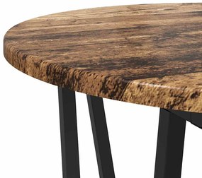 Mesa de Apoio 2 pcs de Madeira Velha, Engenharia de Madeira e Metal