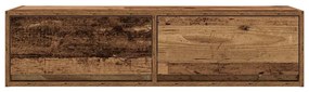armário de TV vidaXL Madeira Velha 100x31x25,5 cm Madeira de Engenhari