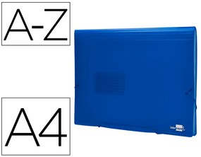 Pasta Classificadora com Fole Din A4 Transparente 13 Departamentos Azul