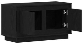 Armário de TV vidaXL Preto Carvalho 80x35x45 cm Madeira Engenharia