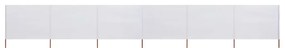 vidaXL Para-vento com 6 painéis em tecido 800x120 cm cor areia branco