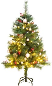 vidaXL Árvore Natal artificial articulada c/ 150 luzes LED+bolas 150cm