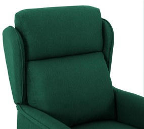 Cadeira de Massagem Verde Escuro em Tecido