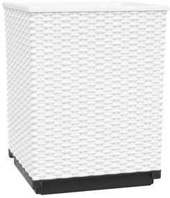 Vasos/floreiras 2 pcs 30x30x37 cm polipropileno branco