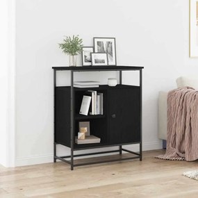 Sideboard vidaXL Preto Carvalho 69x35x80 cm Madeira Engenharia e Aço