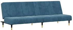 2 pcs conjunto de sofás veludo azul