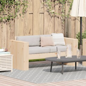 vidaXL Sofá de Jardim 2 lugares 134x60x62 cm Madeira Maciça de Pinho