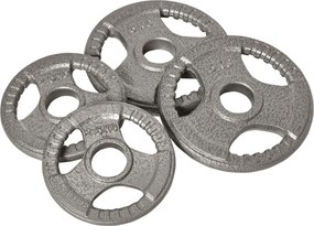 HOMCOM Discos de peso 2,5/2,5/5/5 kg, 4 pesos para musculação, discos de halteres em aço | Aosom Portugal