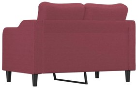 Sofá de 2 lugares tecido 120 cm vermelho tinto