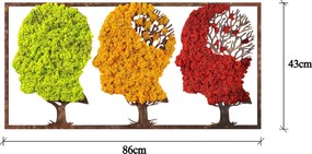 Acessório Decorativo de Parede The Seasons Change – Verde, Laranja, Ve