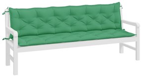 Almofadões banco jardim 2 pcs 200x50x7cm tecido oxford verde