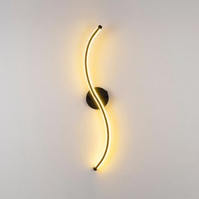 Candeeiro de Parede Yilan - Preto - 10 cm x 67 cm x 5 cm