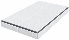 Colchões 2 pcs Branco, Cinza 60 x 200 cm Tecido Tricotado