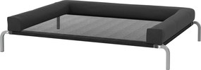 Cama elevada refrescante para cães, cama portátil para cães para interior e exterior, 130 x 90 x 30 cm, preta