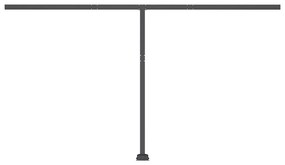 Toldo retrátil manual c/ LED 450x300 cm antracite
