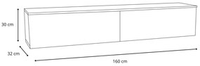 Armário TV 160 cm - Cor Carvalho Artesanal