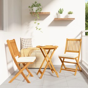 Conjunto de bistrô de jardim de 3 peças vidaXL em madeira maciça de acácia