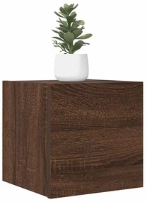 Móveis de TV de parede 2pcs 30,5x30x30 cm cor carvalho castanho