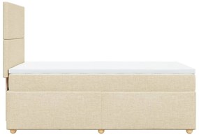 Cama com molas/colchão 90x200 cm tecido cor crème