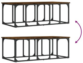 Mesa de centro 100x50x35,5 cm derivados madeira carvalho fumado