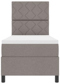 Cama Box Spring com Colchão Taupe 80x200 cm Tecido
