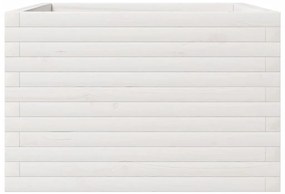 Vaso/floreira de jardim 70x70x45,5 cm pinho maciço branco