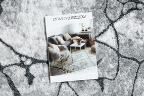 Passadeira moderno COZY 8873 Cracks, concreto rachado - Structural dois níveis de lã cinza escuro