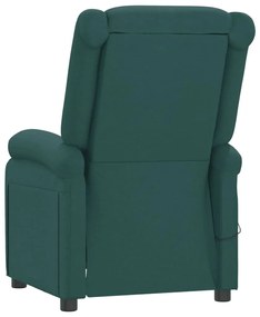 Poltrona elétrica reclinável tecido verde-escuro