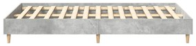 Estrutura de cama sem colchão 140x190 cm cinza cimento