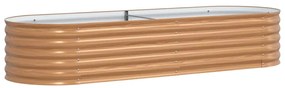 Cama Elevada de Jardim Castanha com Aparência de Madeira 240x80x44 cm
