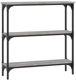 Mesa consola 75x22,5x75 cm derivados de madeira cinzento sonoma