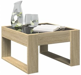 Mesa de centro luzes LED Infinity 50x53x30 cm carvalho sonoma
