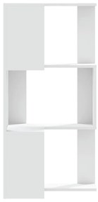 Estante canto 3 prateleiras 50x50x102 cm deriv. madeira branco