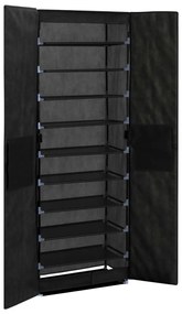 Sapateira 60x30x166 cm tecido preto