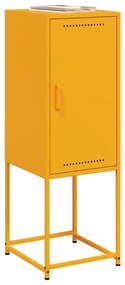 Aparador alto 36x39x107 cm aço amarelo mostarda