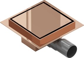 Mexen Flat-Q Ralo de chão quadrado M13 12 x 12 cm, ouro rosa - 1610012