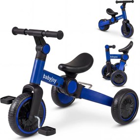 Triciclo Infantil 5 em 1, 66 x 48,5 x 51,5 cm, Pedais Removíveis, Azul-escuro