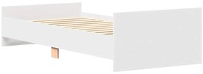 Estrutura de cama 90x190 cm derivados de madeira branco