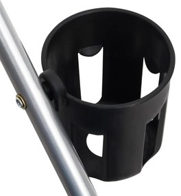 Carrinho dobrável para cães 76x50x100 cm tecido oxford vermelho