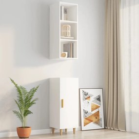Armário parede 34,5x32,5x90cm deriv. madeira branco brilhante